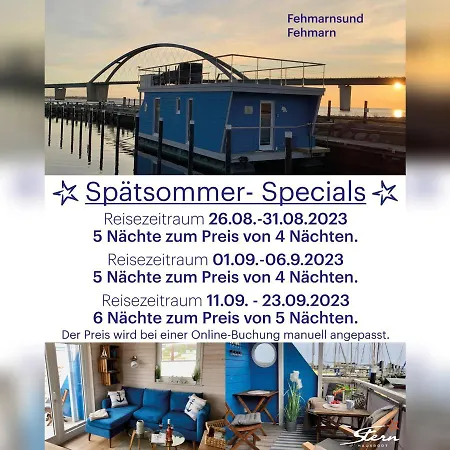 Fehmarnsund - Stern Hausboot *